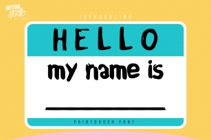 Hello My Name is Font Download