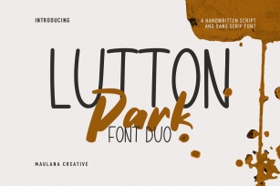 Lutton Park Script Sans Duo Font Download