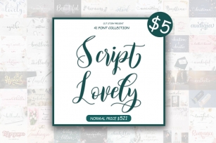 41 Collection Lovely Script Bundle Font Download
