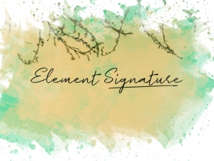 E Element Signature Font Download