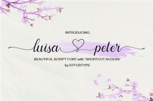 Luisa and peter shortcut acces Font Download