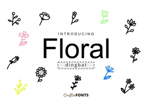 Floral Doodle Dingbat Font Download