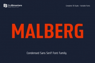 Malberg; Condensed Sans Family Font Download