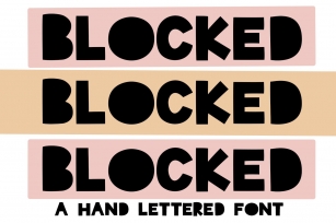 BLOCKED A Hand Lettered Font Download