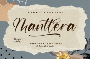 Manttera Modern Script Font LS Font Download