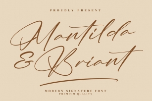 Mantilda Briant Modern Signature Font LS Font Download