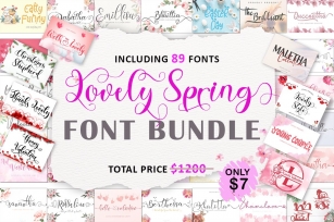 Lovely Spring Bundle Font Download