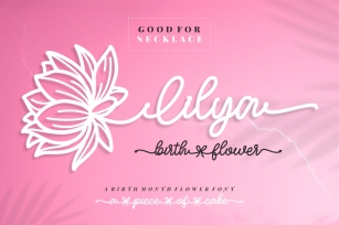Lilya Birth Flower Font Download