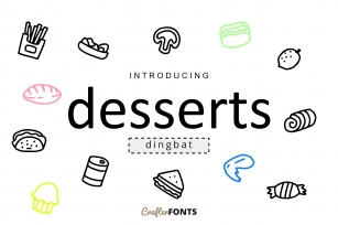Desserts Doodle Dingbat Font Download