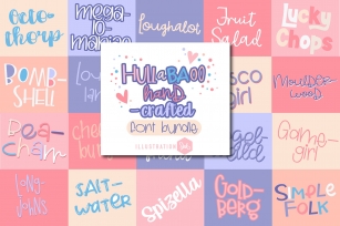 Hullabaloo Hand-crafted Bundle Font Download