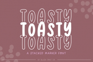 TOASTY Marker Stacked Font Font Download