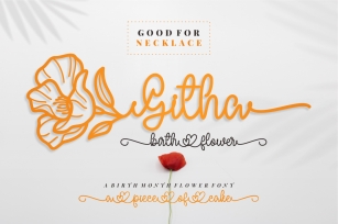 Githa Birth Flower Font Download