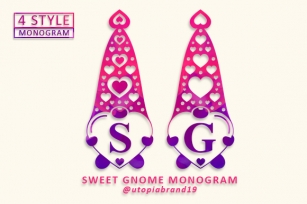 Sweet Gnome Monogram Font Download