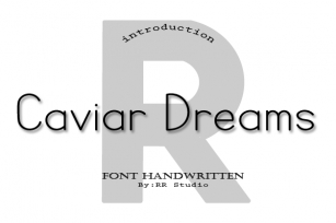 Caviar Dreams Font Download