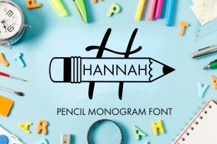 Pencil Monogram Font Download