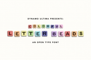 Color Letter Beads Font Download