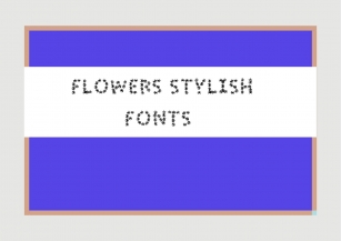 Flower Stylish Font Download
