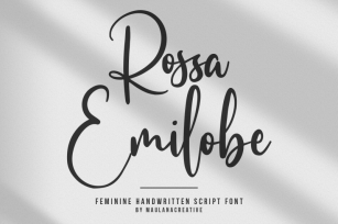 Rossa Emilobe Feminine Handwritten Script Font Font Download