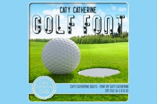Caty Catherine Golfs Golf Golfing Font OTF A-Z & 0-9 Font Download