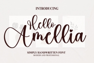 Hello Amellia Font Download