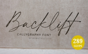 Backlift Font Download