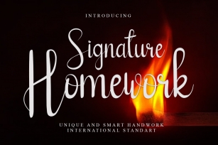 Signature Homework Font Download