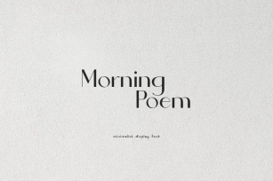 Morning Poem Font Download