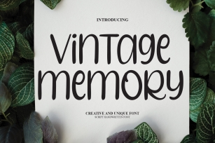 Vintage Memory Font Download