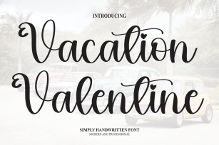 Vacation Valentine Font Download
