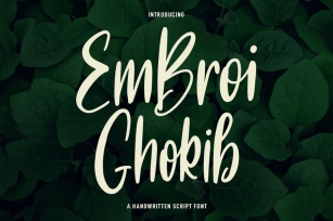 Embroi Ghokib Handwritten Script Font Font Download