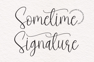 Sometime Signature Font Download