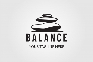 stone line art logo vector illustration design balance minim Font Download