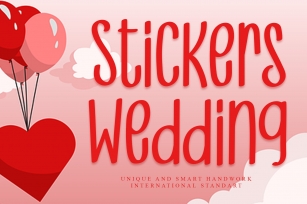 Stickers Wedding Font Download