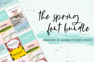 The Spring Font Bundle Font Download