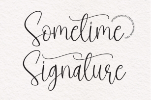 Sometime Signature Font Download