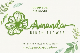 Amanda Birth Flower Duo Font Download
