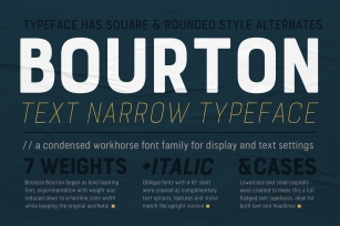 Bourton Text Narrow Typeface 60% OFF Font Download