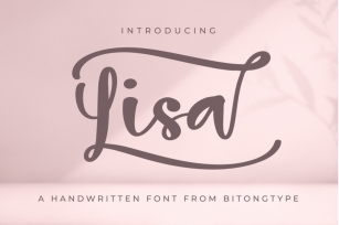 Lisa - A swashes handwritten font Font Download