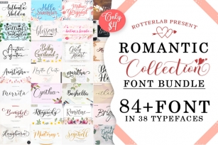 Romantic Collection Font Bundle Font Download
