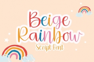 Beige Rainbow Font Download