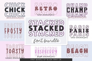 TRENDY STACKED BUNDLE by Blush Co. Font Download