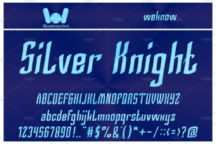 Silver Knight font Font Download