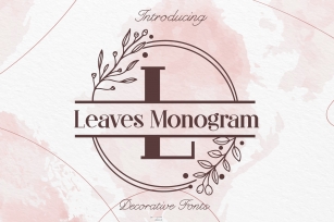 Leaves Monogram Font Download