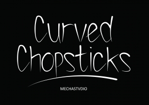 Curved Chopstick Font Download