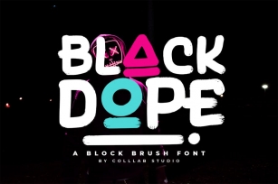 Black Dope - A Brush Font Font Download