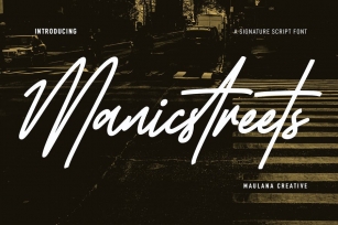 Manic Streets Signature Font Font Download