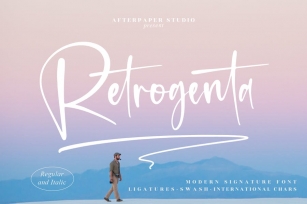 Retrogenta Modern Signature Font LS Font Download