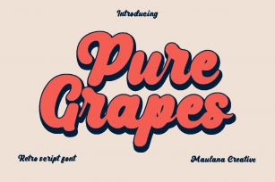 Pure Grapes Retro Cursive Font Download