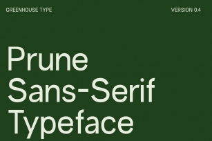 Prune Sans-Serif Typeface Font Download