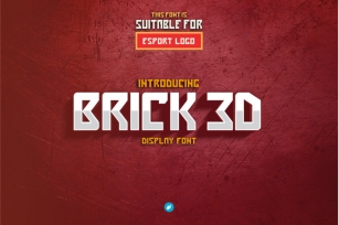 Brick 3D esport Font Font Download